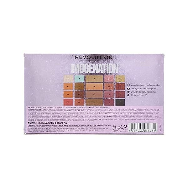 Makeup Revolution, Imogenation, Palette dOmbres à Paupières , 20 Ombres