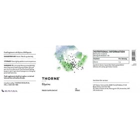 Thorne Glycine - Acide Aminé pour la Relaxation, la Détoxification et la Fonction Musculaire - 250 Capsules