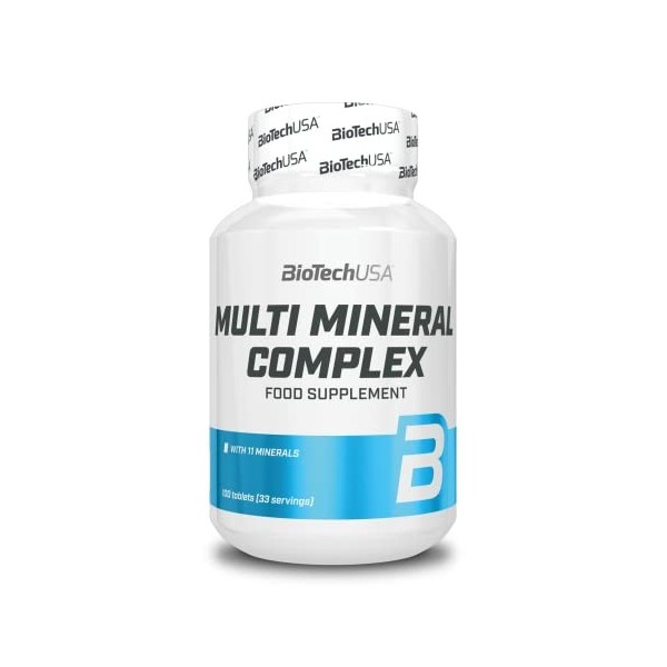 BioTechUSA Multi Mineral Complex, Complément alimentaire en comprimes contenant 11 minéraux, 100 comprimés