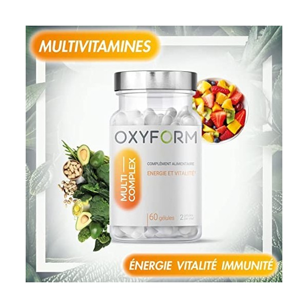 Laboratoires Oxyform I Complément Alimentaire Naturel Multivitamines I Formule Vitalite Tonus Boost I Anti Fatigue I Vitamine