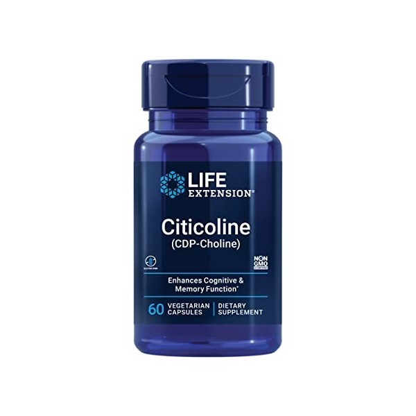 Life Extension, Cognizin, CDP-choline en Capsule, 250 mg, 60 capsules