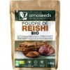 Reishi en Poudre Bio 50G | Slovénie | Immunité, Détente, Antioxydant | Qualité Supérieure