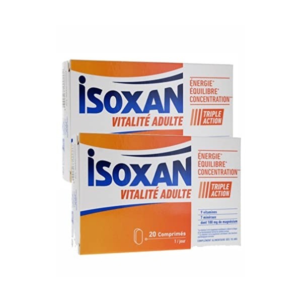 ISOXAN ADULTE 20 COMPRIMES - lot de 2 Boites de 20 Comprimés 2 