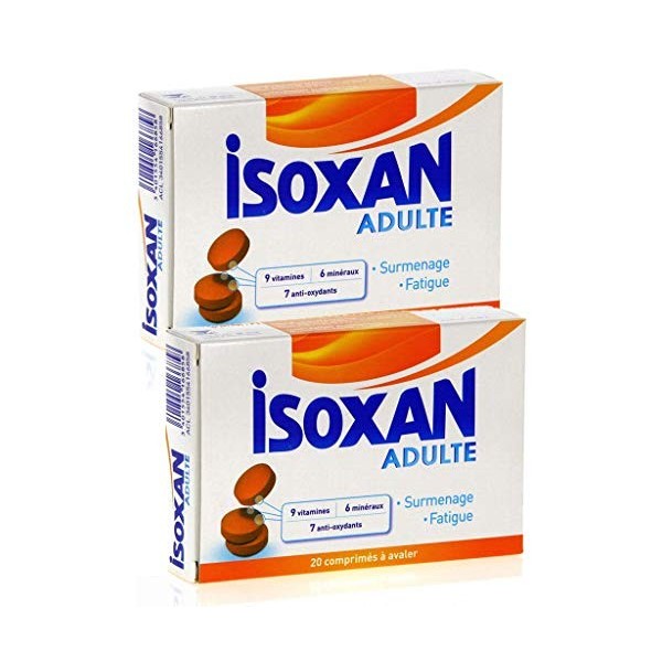 ISOXAN ADULTE 20 COMPRIMES - lot de 2 Boites de 20 Comprimés 2 