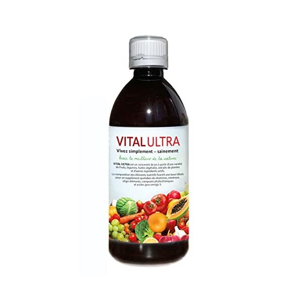 Vital Ultra, concentré de micronutriments avec des vitamines, des minéraux, des oligo-éléments, des substances végétales et d