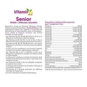 VITAMIN 22 - Senior - Complément alimentaire - Vitamines, Minéraux, oligo-éléments - Myrtille & Lutéine - Vitalité, Tonus & D