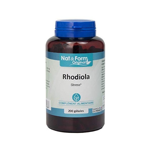 Nat & Form | Complément Alimentaire Naturel Rhodiola Rosea | Diminution du Stress | Détente, Meilleure Résistance aux Efforts