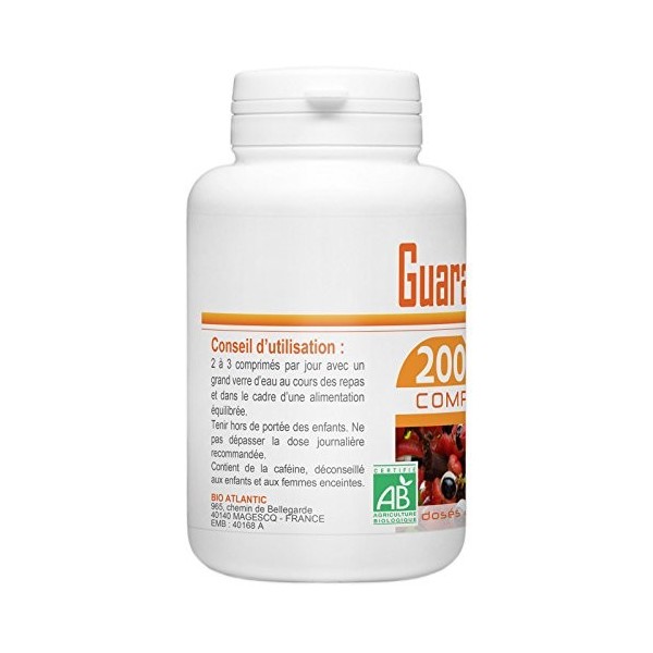 Guarana Bio - 400 mg - 200 comprimés