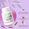 Multivitamines • Complément alimentaire • Cheveux, Ongles, Peau & Acné • Vitamine B, D3, Zinc & bien plus ! • 90 gélules 1 m