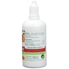 Boutique Nature - Complément Alimentaire - Extrait de pépins de Pamplemousse - Citrus 1200 BIO - Flacon Compte Gouttes de 100