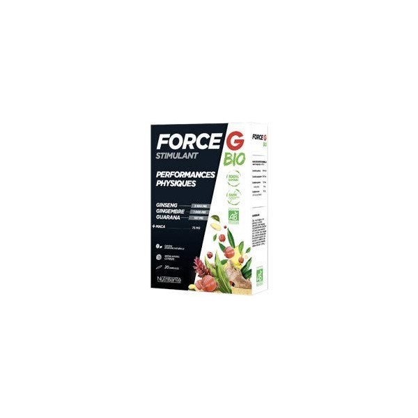 Nutrisanté Force G Stimulant Performances Physiques Bio 20 Ampoules