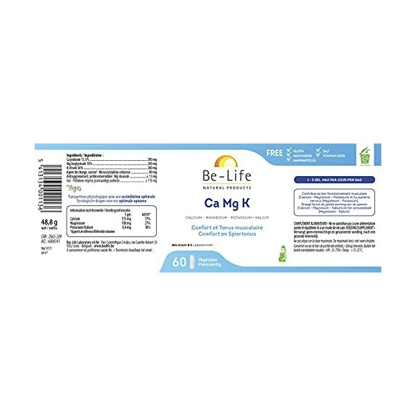 Be-Life - Ca mg K - 60 Gels