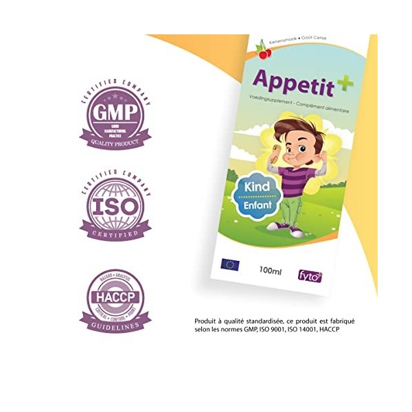 Appetit+ Stimulateur dappétit pour Enfants - Appétit+ avec Fenugrec & Vitamines B - Favorise la Croissance Saine -Prise de P