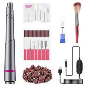 ENGERWALL Ponceuse électrique portable pour Ongles, 25000 RPM Kit de perceuse à ongles professionnel pour acrylique, ongles e