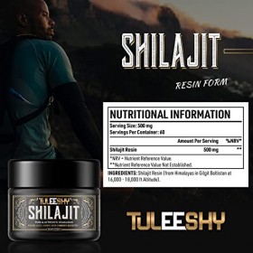 Shilajit Purifié Résine dHimalaya 30 grammes - Riche en Acide Fulvique, Herbe Naturelle avec 85+ Minéraux, Stimulant dÉnerg