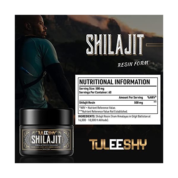 Shilajit Purifié Résine dHimalaya 30 grammes - Riche en Acide Fulvique, Herbe Naturelle avec 85+ Minéraux, Stimulant dÉnerg