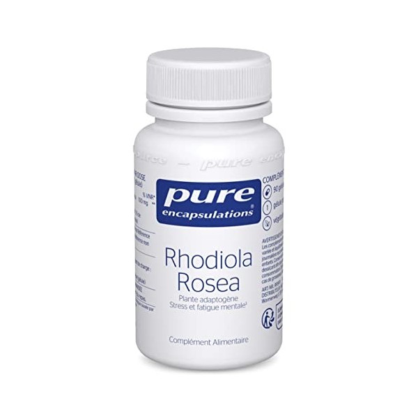 Pure Encapsulations - Rhodiola Rosea - Plante Adaptogene contre le Stress et la Fatigue Mentale - 60 Capsule