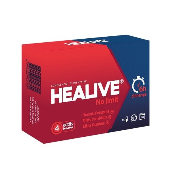 Prescription Nature - HEALIVE - Complément Alimentaire Énergie - Formule Puissante, Effets Immédiats et Durables, 4 Actifs Br