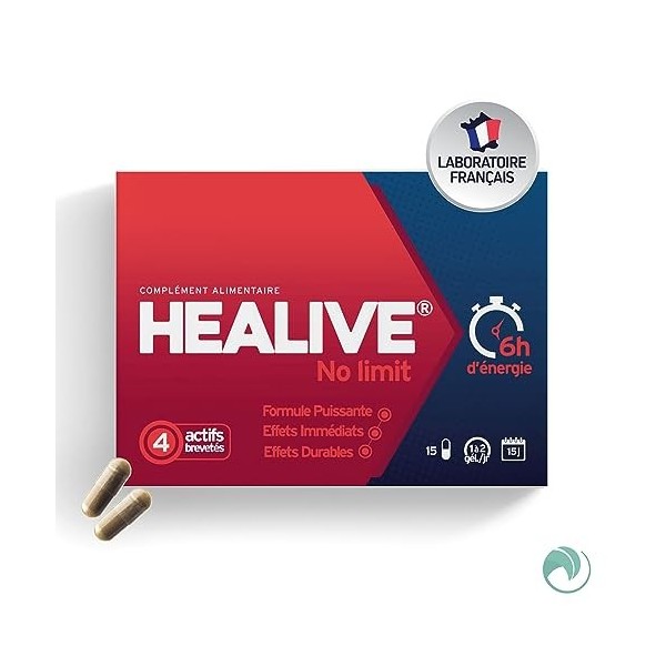 Prescription Nature - HEALIVE - Complément Alimentaire Énergie - Formule Puissante, Effets Immédiats et Durables, 4 Actifs Br