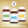 NATURA FORCE - Pack Mémoire-Concentration - Compléments Alimentaires dHuile de Poisson, de Ginseng Rouge & de Rhodiola pour 