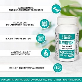 Flavo Fight 250 mg breveté MicrobiomeX® - Contribue à Lutter contre l’Inflammation et à Optimiser le Système Digestif - Fla