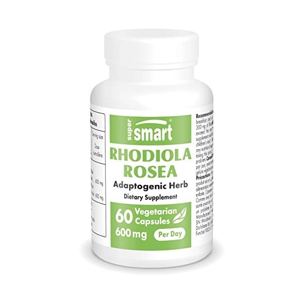 Rhodiola rosea - Extrait Supérieur de Rhodiole - Anti Stress - Améliore l’endurance physique - 100% Rhodiola - Complément ali