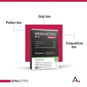 ARAGAN - Synactifs - Menoactifs - Complément Alimentaire Ménopause - Bouffées de Chaleur et Fatigue - Pollen Bio, Coquelicot 