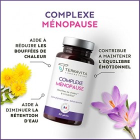 Complexe Ménopause | Alternative Naturelle Sans Hormones | Bouffées de Chaleur, Fatigue et Variations d’Humeur | Avec Pollen 