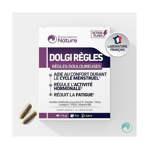 Prescription Nature - DOLGI RÈGLES - Complément Alimentaire pour Cycle Prémenstruel, Fatigue et Régulation de lActivité Horm