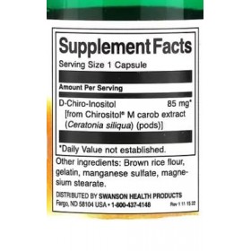 Swanson D-Chiro-Inositol, 85 mg – 60 caps, soutien pour léquilibre hormonal et le métabolisme