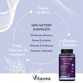 Manhaé - Cap Expert Gummies - Complément alimentaire - Chute de cheveux, force, volume, brillance - Biotine vitamine B8 , le