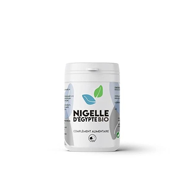 Nigelle dEgypte certifié bio par ecocert en labo français-120 gélules-400mg/gélule-cumin noir bio-superaliment immunisant