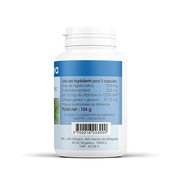 Huile de Nigelle - 500 mg - 800 capsules