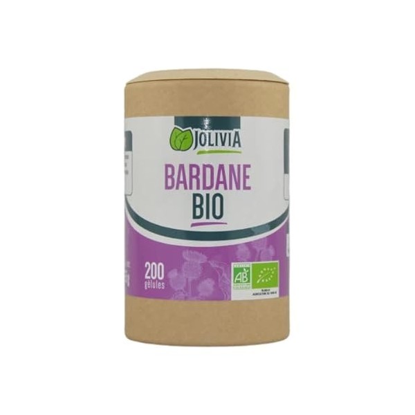 Bardane Bio - 200 gélules végétales de 250 mg | Format Gélule | Complément Alimentaire | Vegan | Fabriqué en France