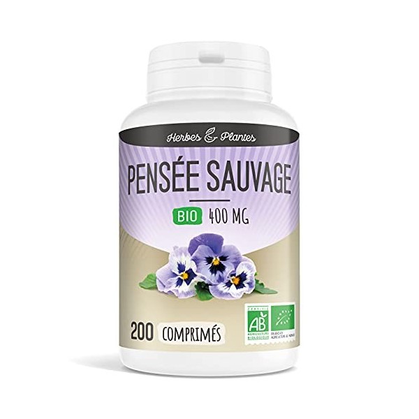 Herbes Et Plantes Pensée Sauvage Bio 200 Comprimés 400 mg