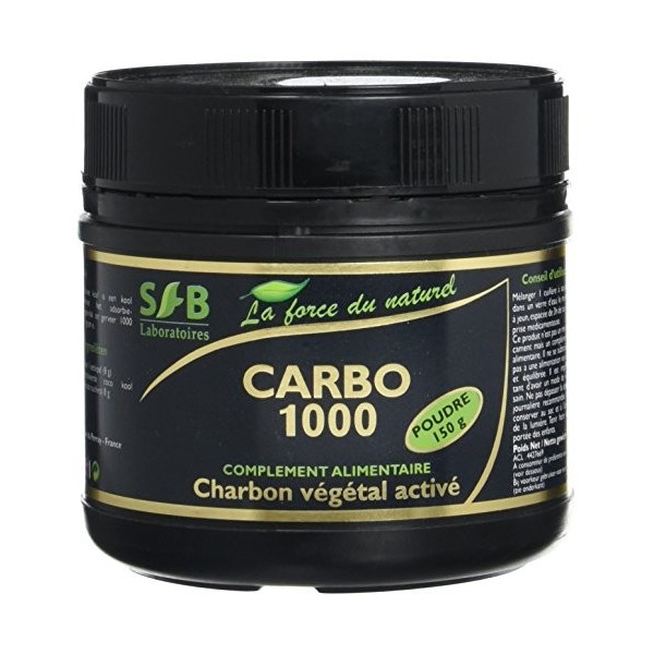 SFB Complément alimentaire Charbon active poudre bio 150g