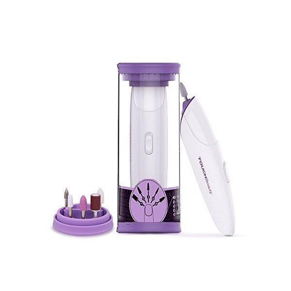 TOUCHBeauty Kit Manucure Pédicure Electrique,Lime a Ongle Electrique 5 en 1 Ponceuse pour Ongles Professionnel avec Lumière L