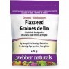 Webber Naturals Flaxseed, Ground, Certified Organic, 120 mg, 425 g