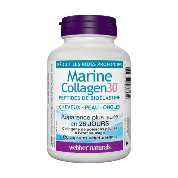 Webber Naturals Marine Collagen30® Bioelastin Peptides 120 Veg Caps