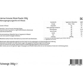 Jarrow Formulas, D-Ribose, 2.000mg par Jour, Hautement Dosé, 200g Poudre végétalienne, Testé en Laboratoire, Sans Gluten, Vég
