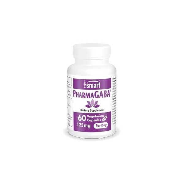 PharmaGABA 125 mg - Anti-Stress - Contribue à Diminuer le Stress et l’Anxiété - Neurotransmetteur Inhibiteur du Système Nerve
