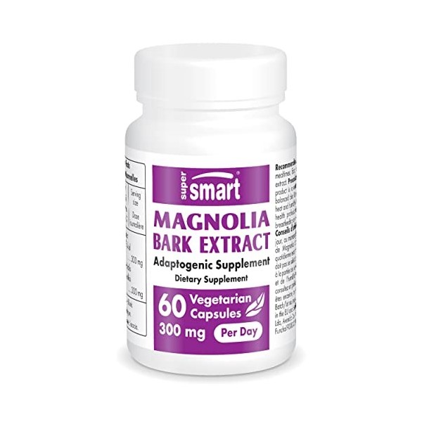 Magnolia Bark Extract - Aide à Calmer l’Anxiété et le Stress Sans Assoupissement - Extrait de Magnolia Officinalis standardis