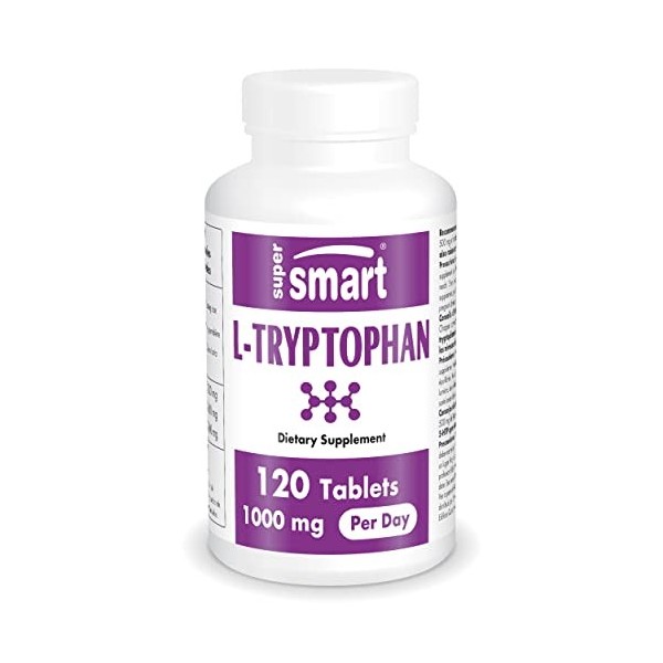 L-Tryptophane 1000 mg par jour - Qualité du sommeil et Endormissement - Précurseur de la Sérotonine, de la Mélatonine, du 5-H