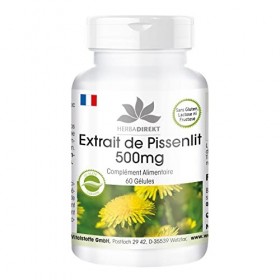 Racine de Pissenlit 500mg- Extrait - 60 gélules - Végan - Dent de lion | HERBADIREKT by Warnke Vitalstoffe