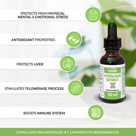 Astragalus Extract 30mL - Soutient les Défenses Naturelles - Plus Grande Résistance - Extrait dAstragale Standardisé à 16% d