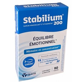 Yalacta - Stabilium 200-90 capsules molles - Mémoire Concentration Equilibre psycho-émotionnel - Lot de 3 boites de 90 Capsul