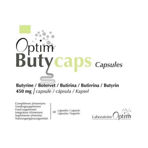 Acide butyrique - Butyrine liquide 450mg - 60 gélules | Transit, Côlon & Flore Intestinale | Complément alimentaire source de