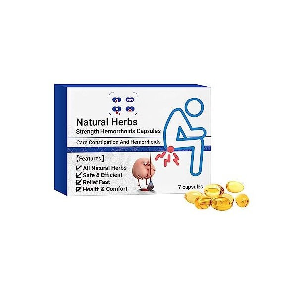 Natural Herbal Strength Hemorrhoid Capsules, Hemorrhoid Suppository, Natural Hemorrhoid Relief Capsules, Hemorrhoid Mitigate,