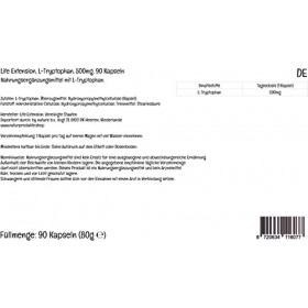 Life Extension, L-Tryptophane, 500mg, Hautement Dosé, 90 Capsules végétaliennes, Testé en Laboratoire, Sans Gluten, Végétarie
