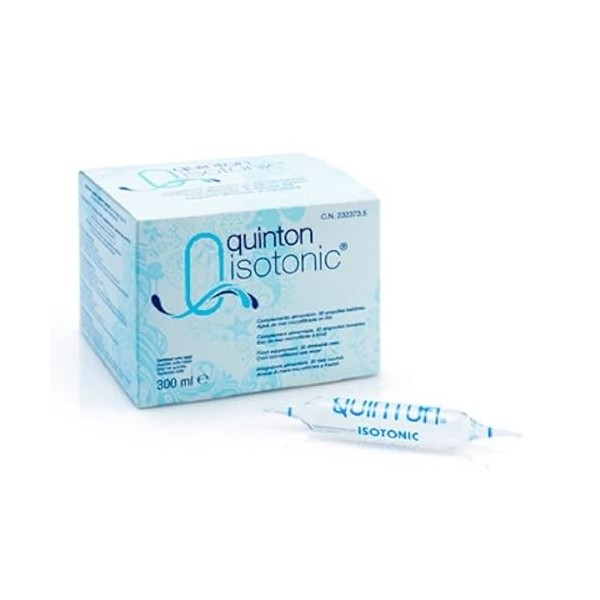 QUINTON | Isotonic Buvable 30 ampoules + 2 Formats Voyage OFFERTS Isotonique + Hypertonic | Complément Alimentaire